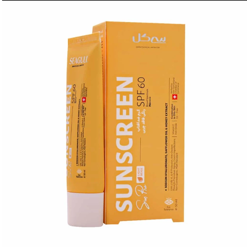 کرم ضد آفتاب رنگی فاقد چربی سی گل SPF60 حجم 40 میلی لیتر
