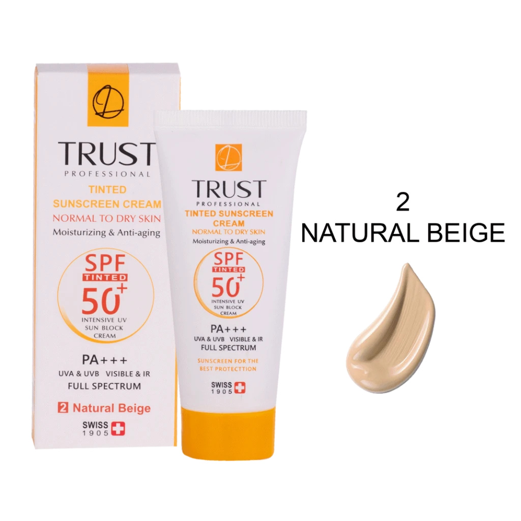 کرم ضد آفتاب رنگی و ضد پیری بژ طبیعی تراست  (پوست خشک تا نرمال) 40 میل