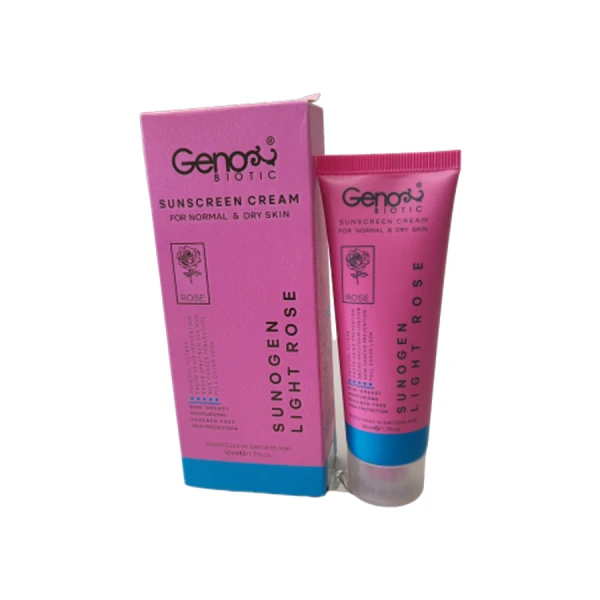 کرم ضد آفتاب رنگی ژنوبایوتیک مدل SunoGen با SPF50 مناسب پوست خشک و معمولی حجم 50 میلی لیتر