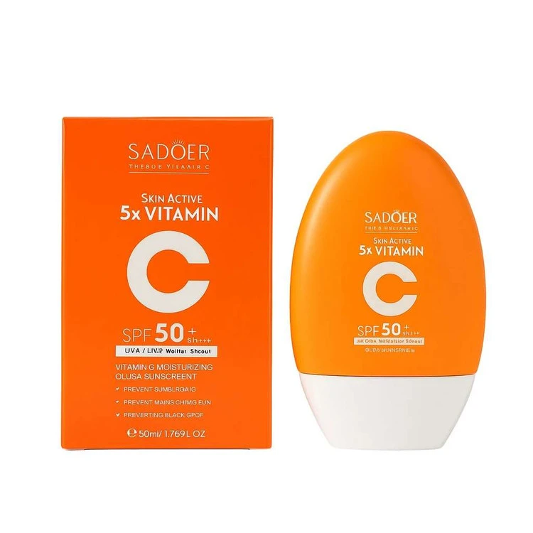 کرم ضد آفتاب روشن کننده سادور مدل ویتامین سی حجم 50 میل SPF 50