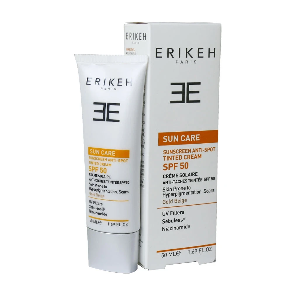 کرم ضد آفتاب ضد لک رنگ بژ طلایی SPF50 اریکه