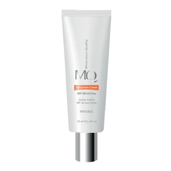 کرم ضد آفتاب فاقد چربی SPF50 بی‌رنگ ام کیو حجم 55 میلی لیتر