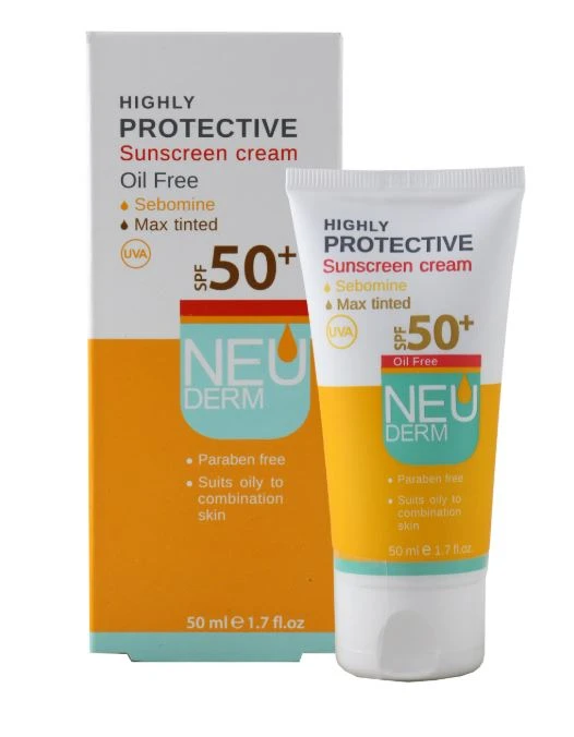 کرم ضد آفتاب فاقد چربی هایلی پروتکتیو نئودرم ⁺SPF50 مناسب پوست های مختلط و چرب ۵۰ میلی لیتر