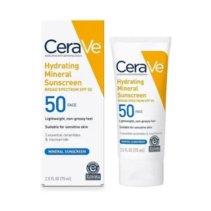 کرم ضد آفتاب مینرال سراوی Cerave مدل آبرسان حجم 75 میل