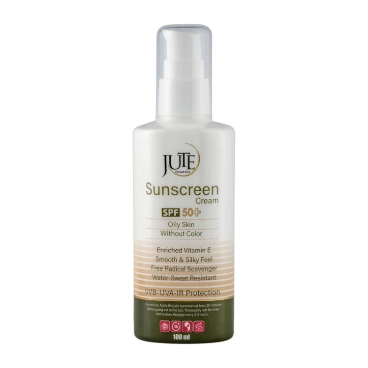 کرم ضد آفتاب پمپی بی رنگ ژوت مناسب پوست چرب با SPF 50 حجم 100 میلی لیتر