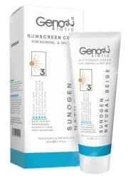 کرم ضد آفتاب پوست خشک SPF50 سانو ژن بژ طبیعی ژنوبایوتیک شماره 3
