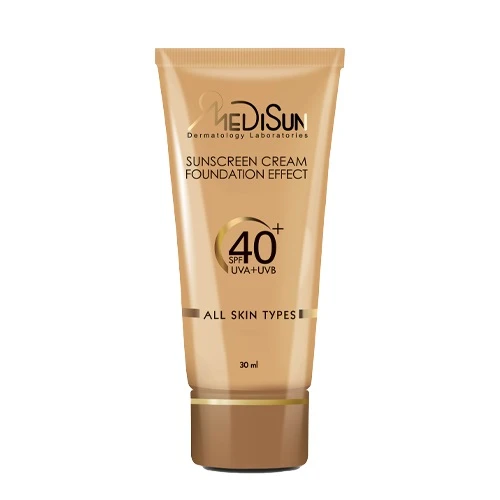 کرم ضد آفتاب کرم پودری مدیسان، SPF 40، مدل No1، مناسب انواع پوست (بژ روشن)