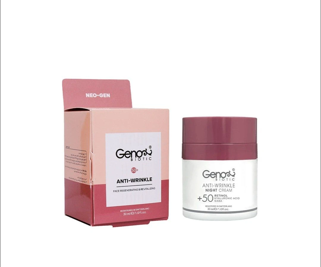کرم ضد چروک شب مناسب بالای 50 سال ژنوبایوتیک (30ml)