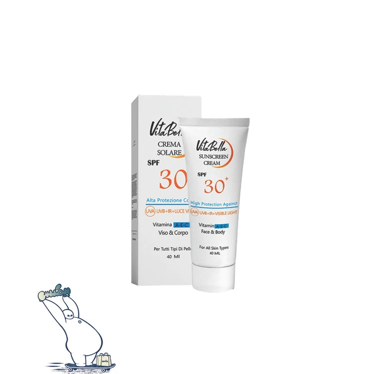 کرم ضدآفتاب بی‌ رنگ ویتابلا با SPF30/50 مناسب پوست خشک اورجینال