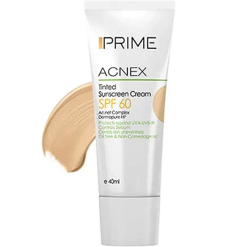 کرم ضدآفتاب رنگی پرایم spf60 فاقد چربی بژ روشن پرایم(پریم)