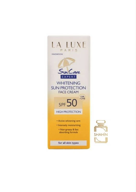 کرم ضدآفتاب روشن کننده بی رنگ لالوکس مناسب پوست مختلط La Luxe Whitening Sun Protection All Skin Types