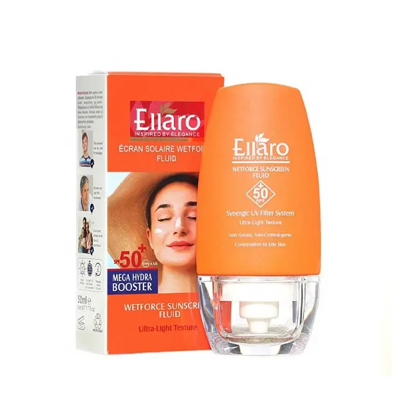 کرم ضدآفتاب فلوئید الارو مدل Mega Hydra Booster SPF+50 بی رنگ