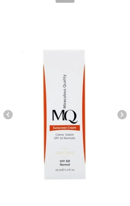 کرم ضدآفتاب نرمال ام کیو SPF50،حجم 55میل