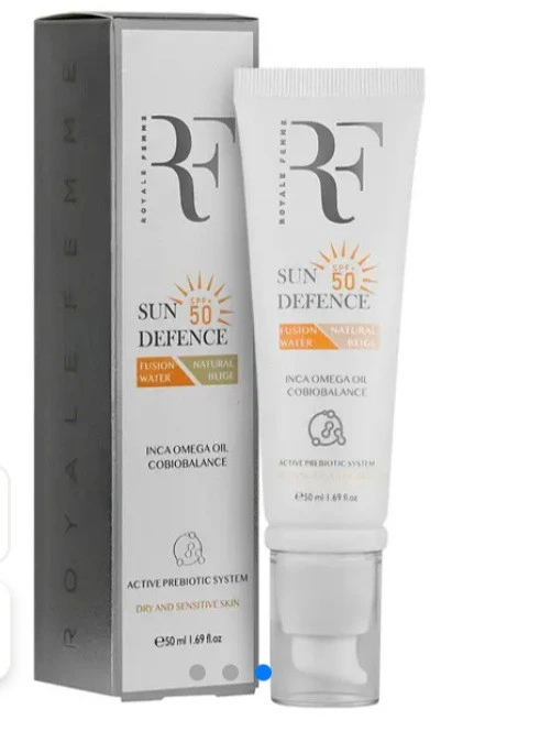 کرم ضدافتاب رنگی بژ طبیعی با SPF50 مدل فیوژن واتر
