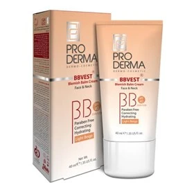 کرم ضدافتاب (پوشاننده و مرطوب کننده رنگی) صورت مناسب برای پوست های چرب و جوشدار spf40 بژ طبیعی پرودرما