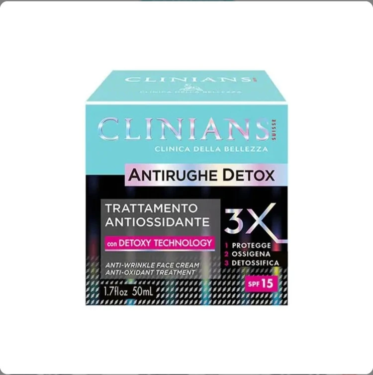 کرم ضدچروک و سم زداواحیا کننده پوست کلینیانس مدل ANTIRUGHE DETOX حاوی SPF15،حجم 50میل