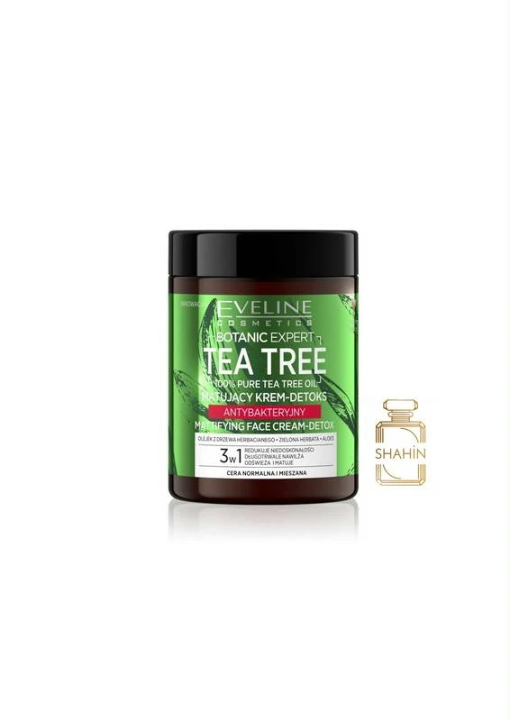 کرم مات کننده و مرطوب کننده درخت چای سبز اولاین Eveline Botanic Expert Tea Tree