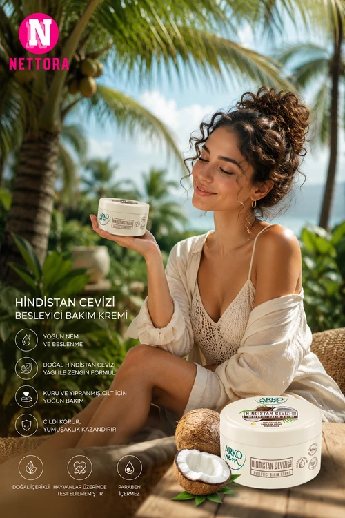 کرم مراقبتی و مغذی آرکو نم نارگیل (Arko Nem Coconut Care Cream)