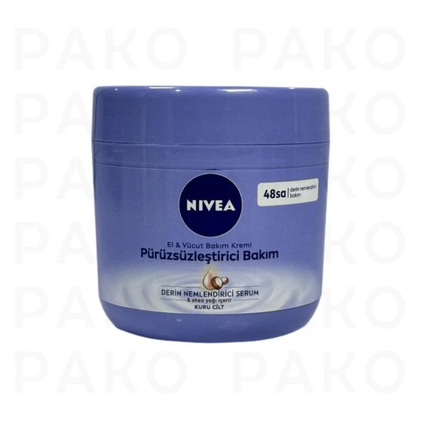 کرم مرطوب کننده دست و بدن نیوا مدل Puruzsuzlestirici nivea حاوی شی باتر مناسب پوست خشک 400 میل