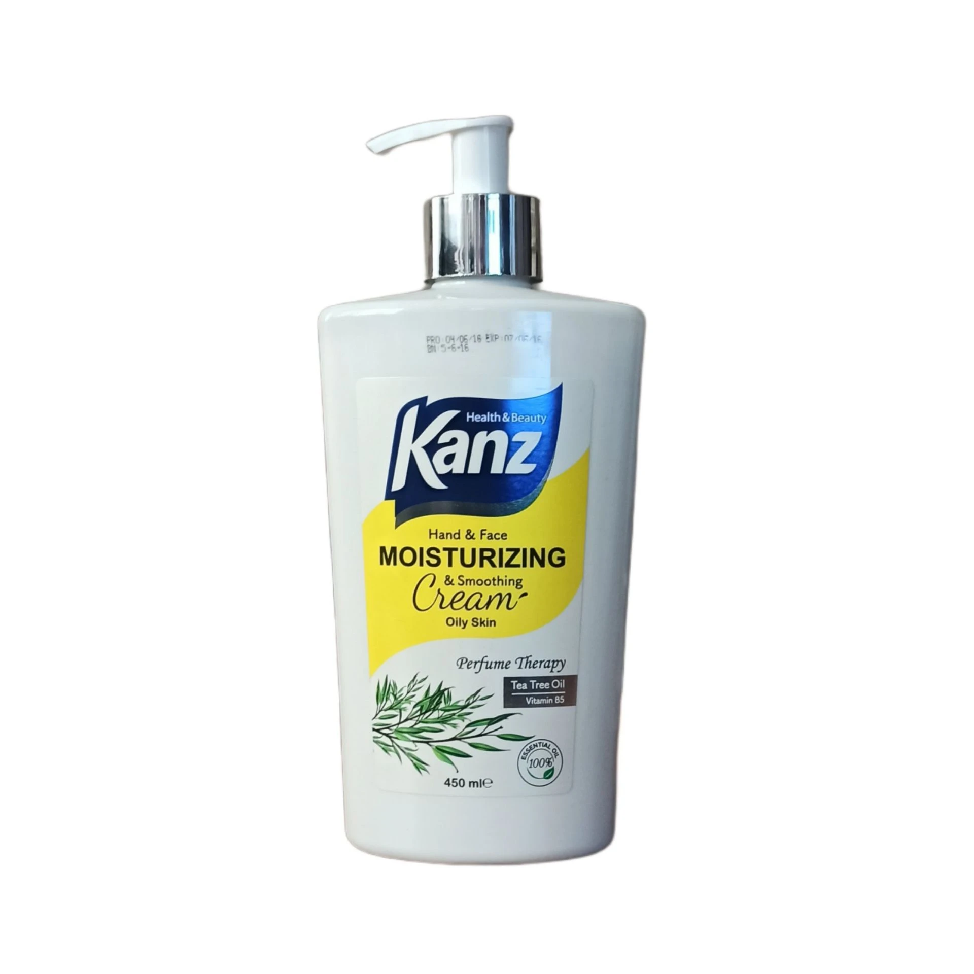 کرم مرطوب کننده دست وصورت کنز KANZ درخت چای مناسب پوست چرب (450ml)