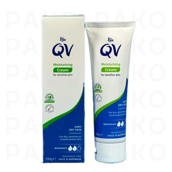 کرم مرطوب کننده پوست حساس کیووی QV
