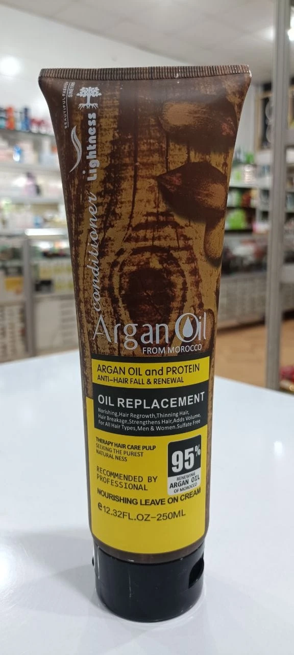 کرم مو آرگان | L.i..g.h.t.n..e.s.s Argan Oil Replacement احیاکننده مو 250ml – (اصل)
