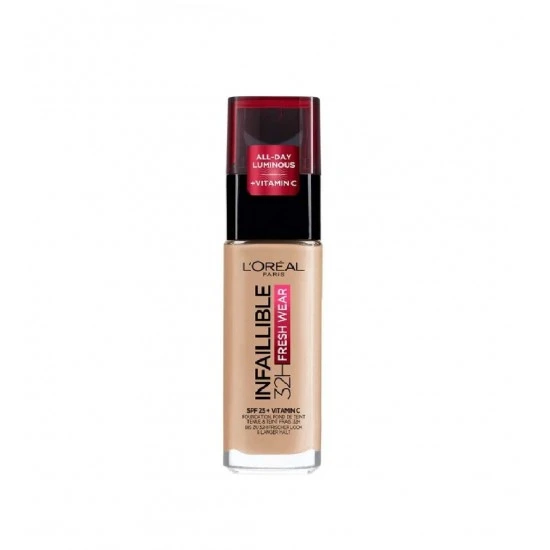 کرم پودر شیشه ای لورال LOREAL مدل INFAILLIBLE شماره 125 حجم 30 میل