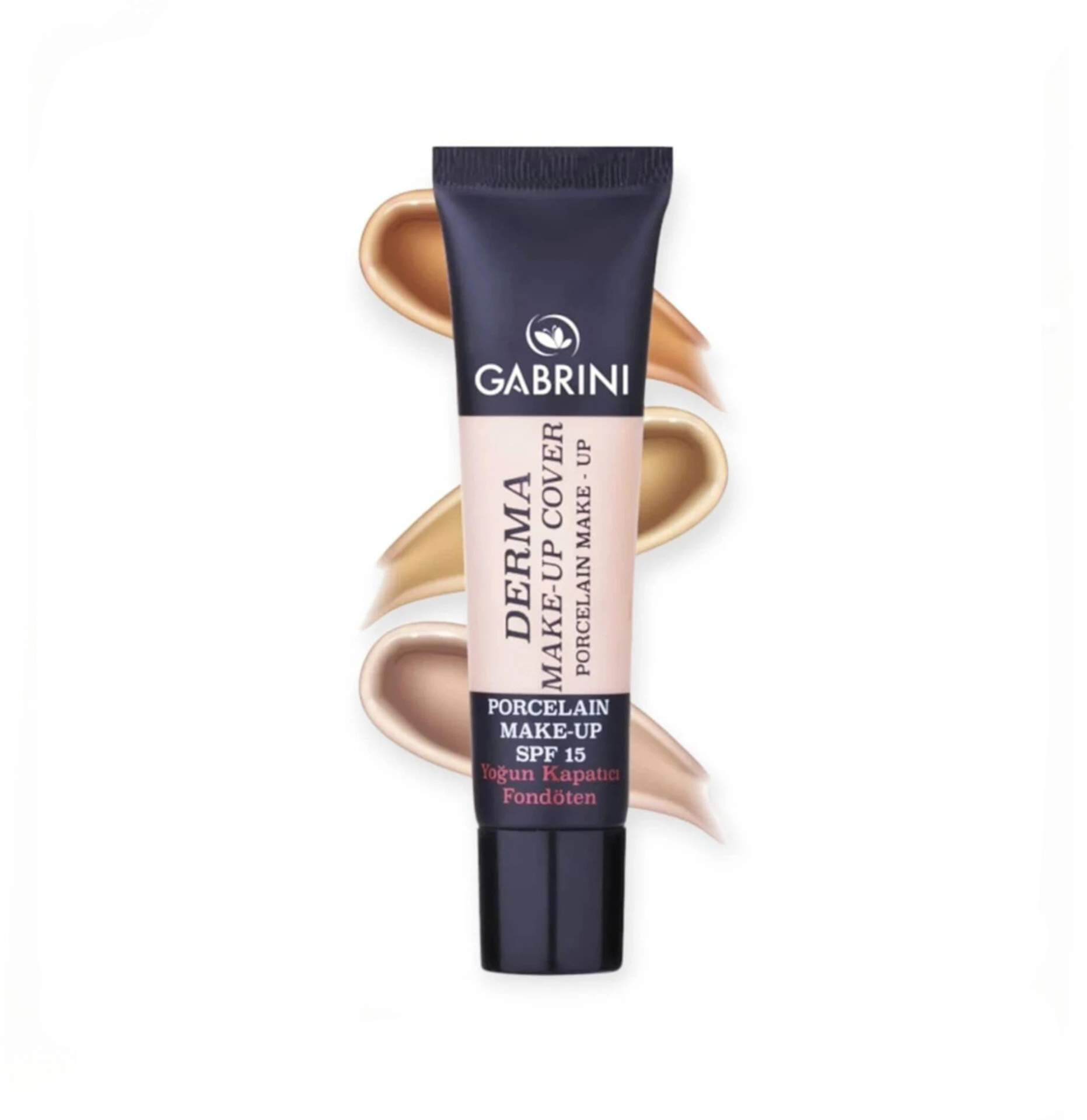 کرم پودر مات ۲۴ ساعته گابرینی کد01 (کرم پودر گابرینی GABRINI مدل DERMA حجم40ml اورجینال100%)