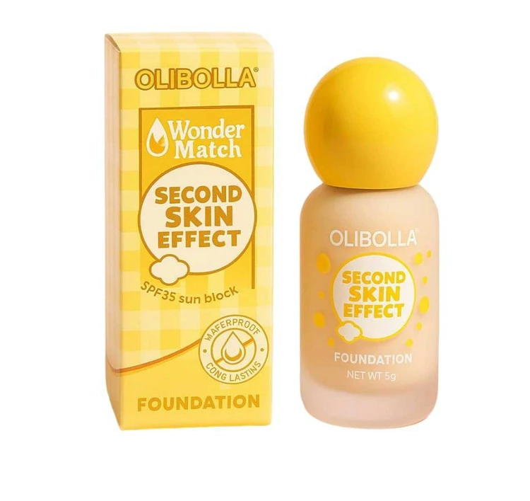 کرم پودر مایع ضد آب اولیبولا OLIBOLLA مدل Second Skin Effect حجم 40 میل