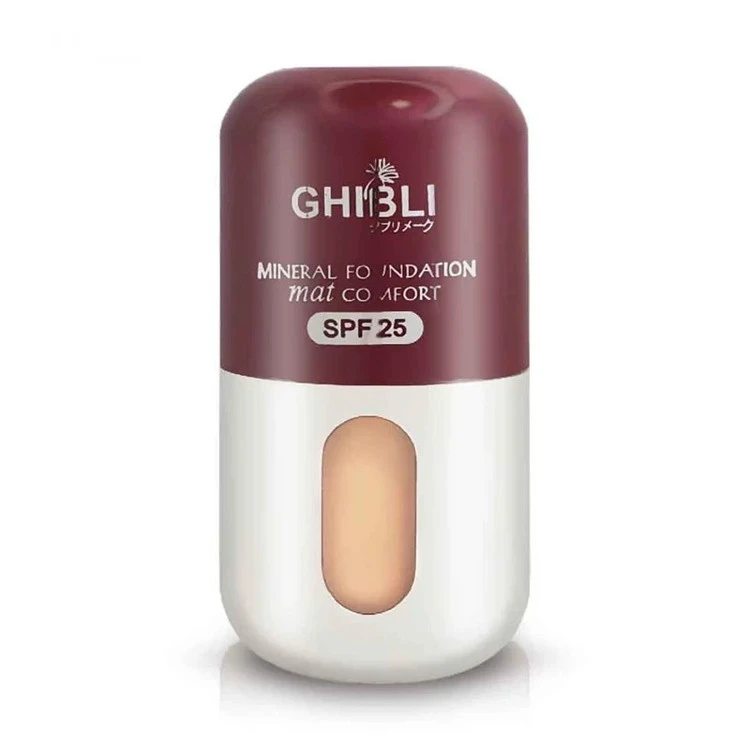کرم پودر گیاهی فول کاور و ضد آب جیبیلی SPF 25 حجم 40 میل