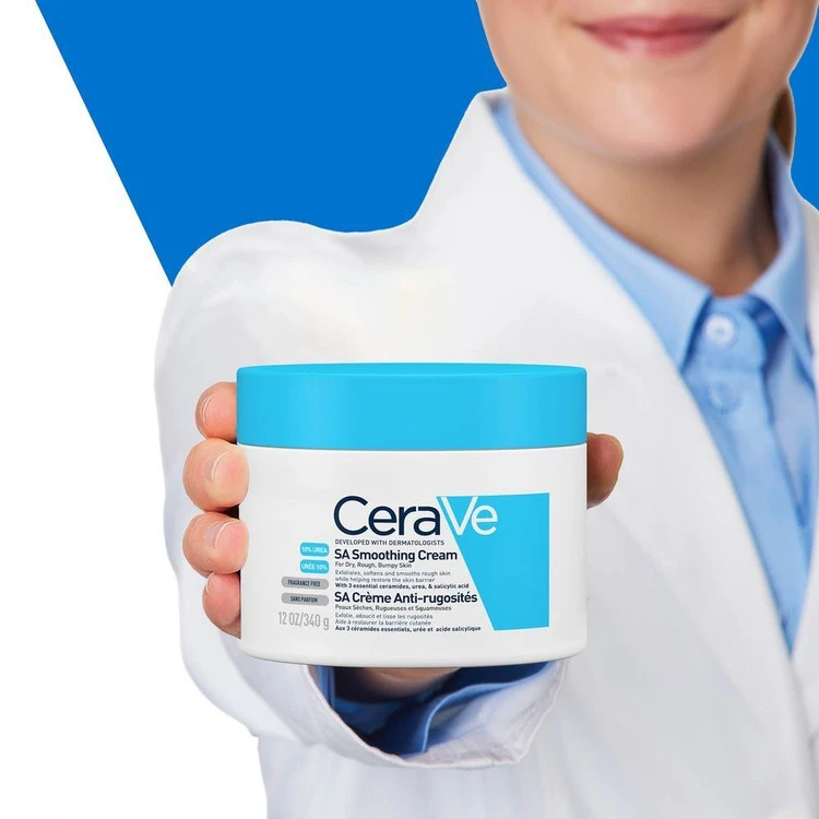 🅰️کرم کاسه ای مرطوب کننده قوی سراوی Cerave مدل Sa Smoothing (آبی) وزن 340 گرم