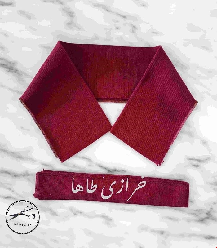 کشباف یقه تیشرت جودون مردانه زرشکی