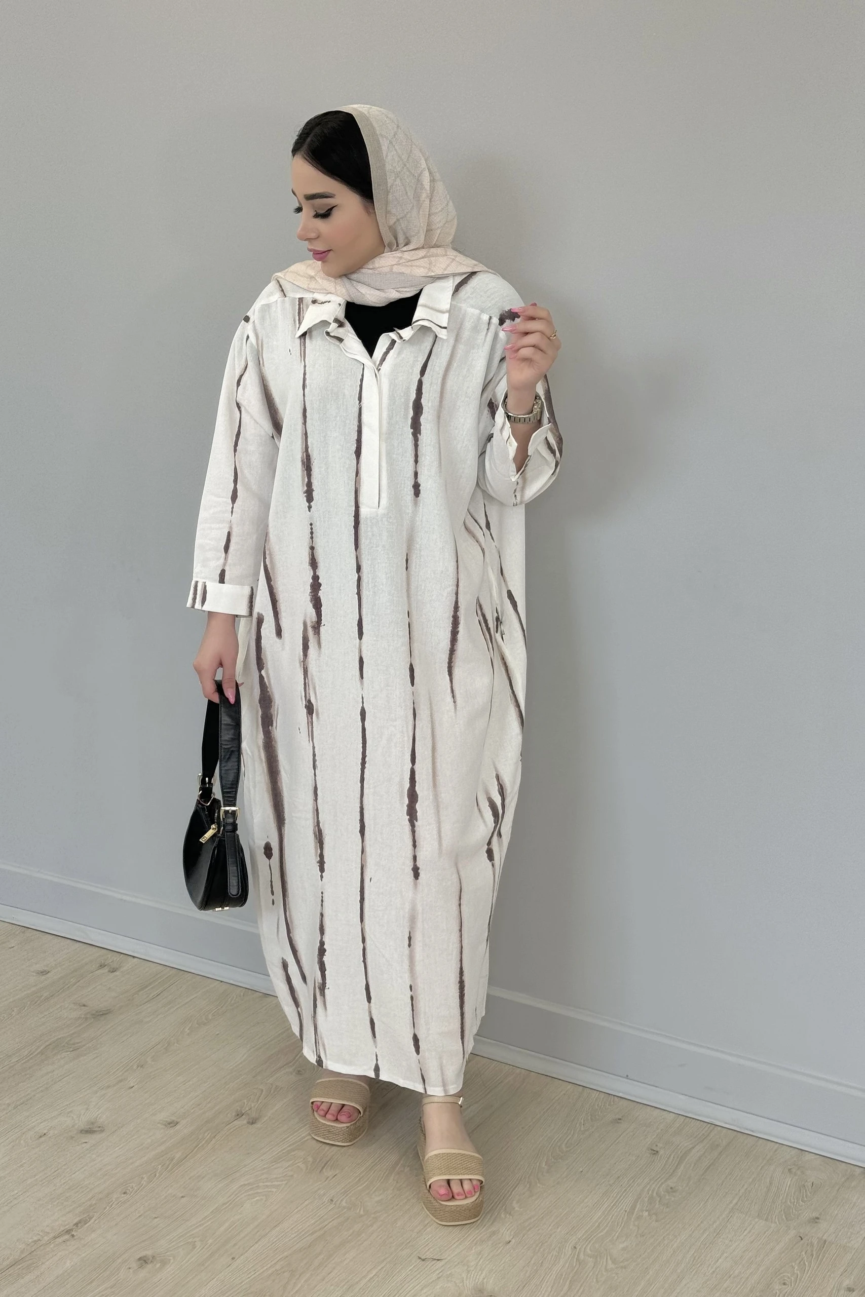 کفتان لینن آبرنگی