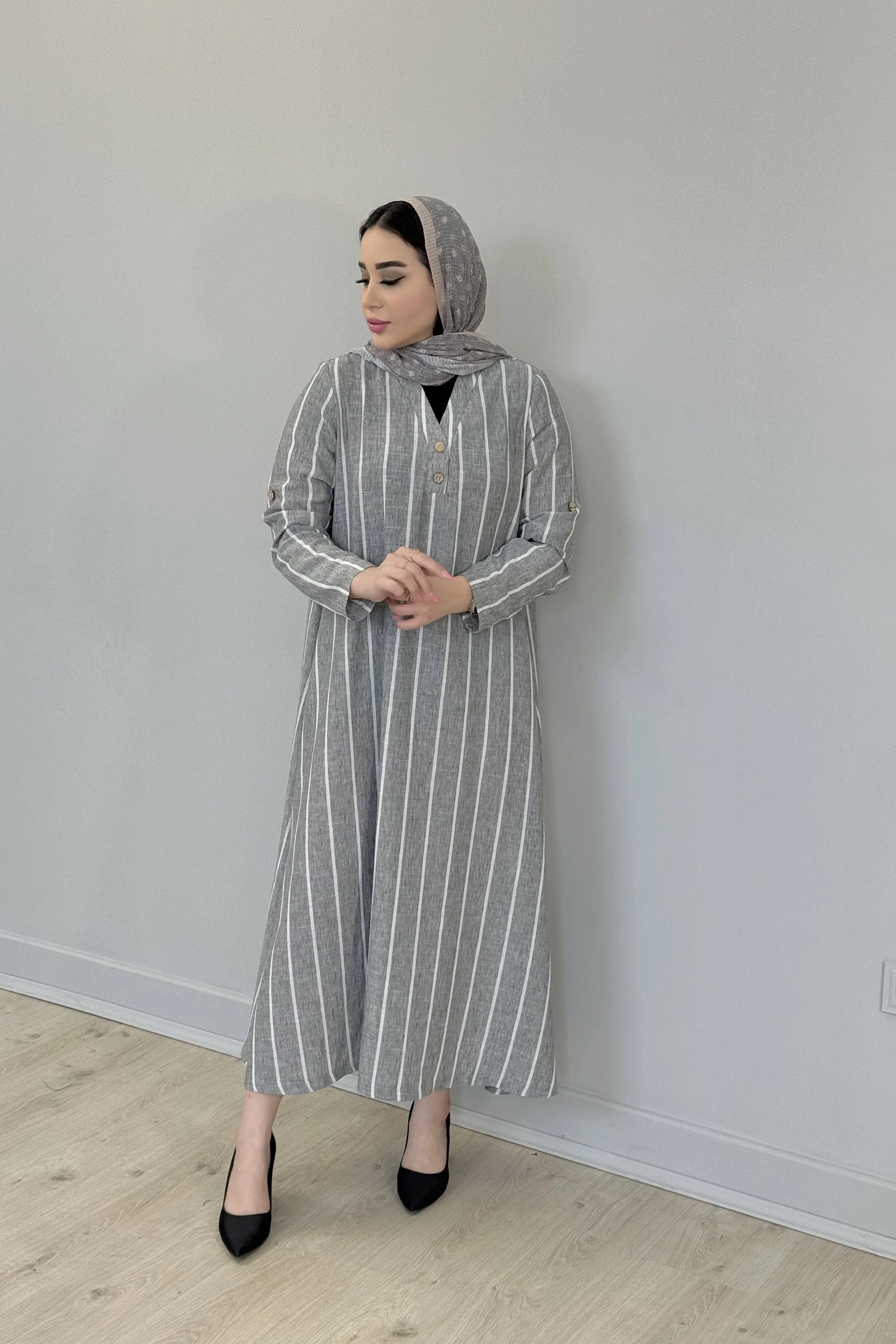 کفتان لینن راه راه