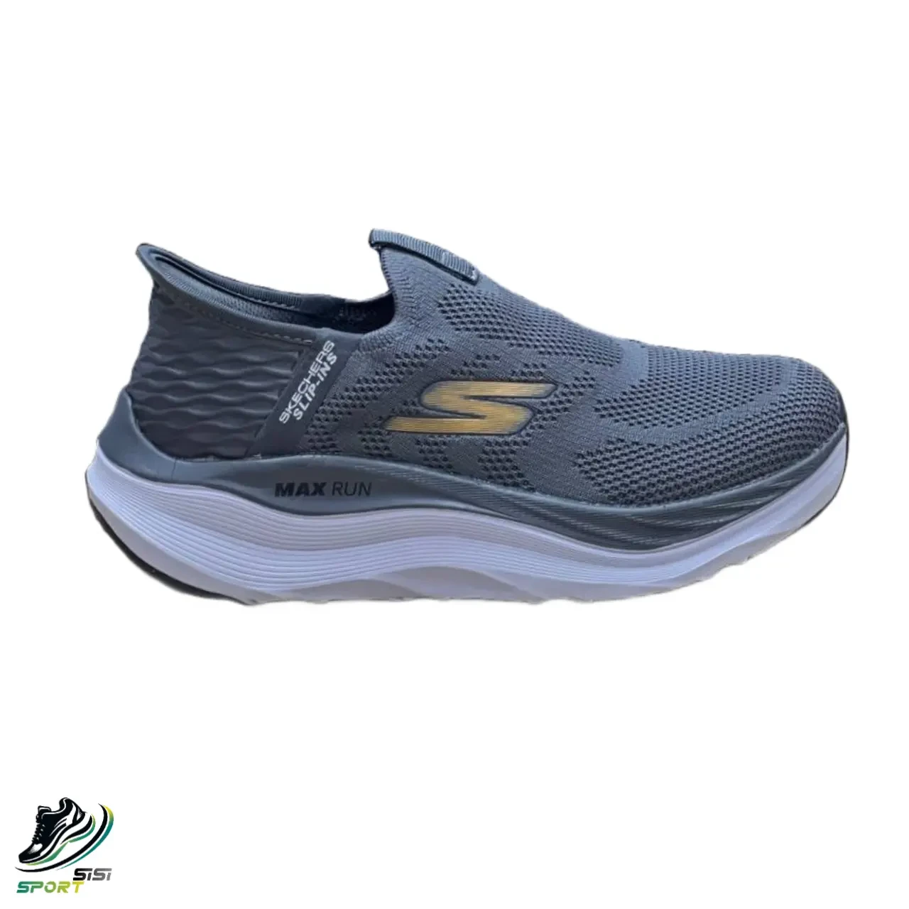 کفش اسکیچرز بدون بند Max Run طوسی مردانه