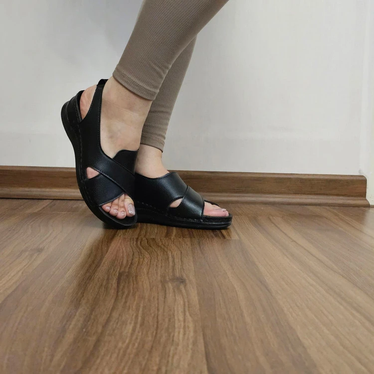کفش تابستانی زنانه کف طبی محافظ خار پاشنه دور دوخت،کد هومن