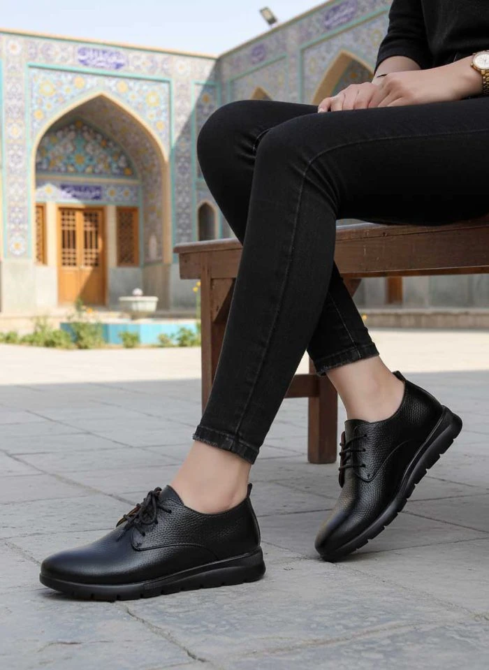 کفش زنانه تمام چرم اکو S2078