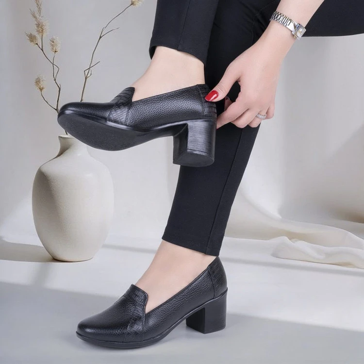 کفش چرم زنانه مدل سلین