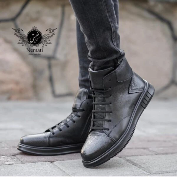 کفش چرم مردانه استار مشکی