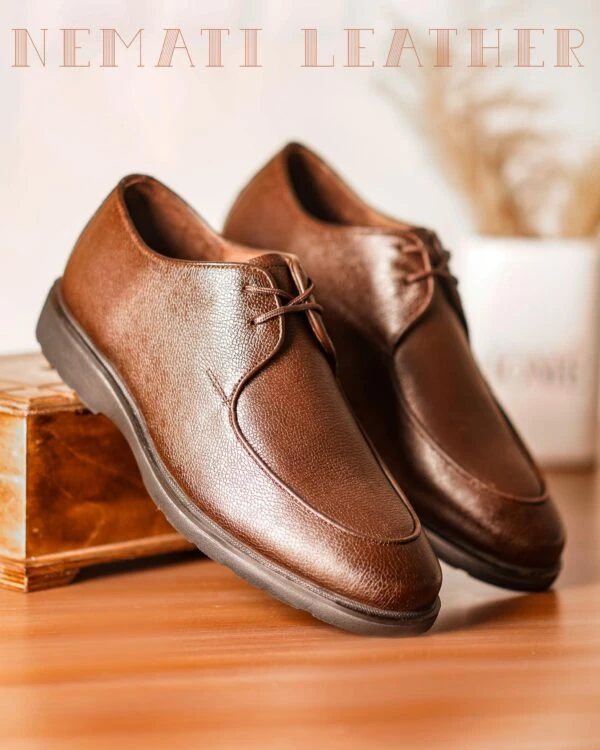کفش چرم مردانه کادیلاکی قهوه ای