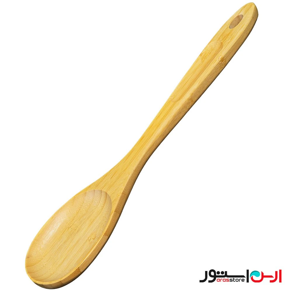 کفگیر قاشقی ضخیم چوبی بامبو اعلا