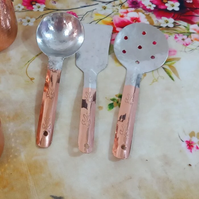 کفگیر ملاقه نوزادی مسی 3 تیکه نانو ارسال رایگان