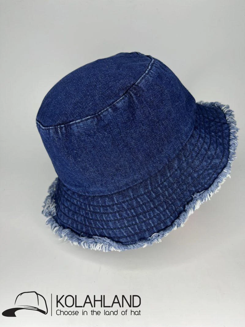 کلاه باکت جین تیره لبه ریش