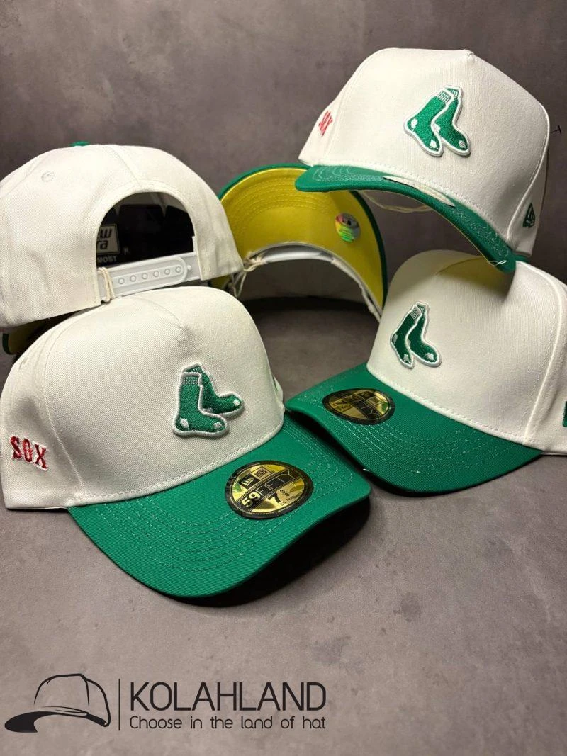کلاه نقابدار بیسبالی اسنپ بک سفید (ADJUSTABLE) مارک BOSTON RED SOX کد 039