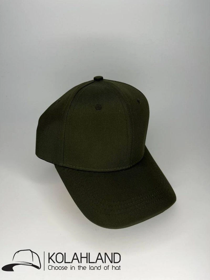 کلاه نقابدار ساده رنگی کتان رنگ سبز لجنی