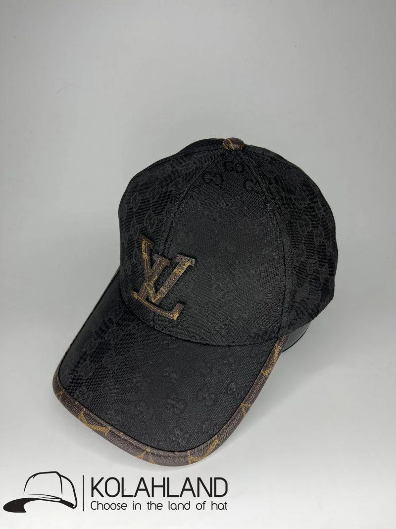 کلاه نقابدار لبه چرم LV