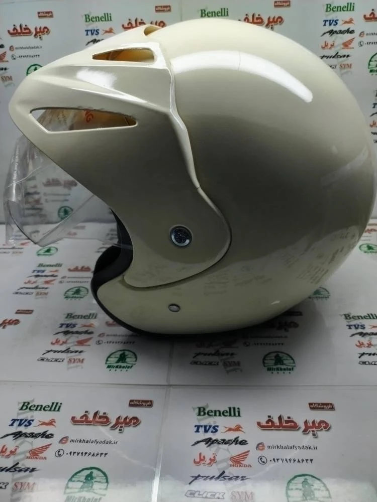 کلاه کاسکت ایمنی موتور سیکلت بدون فک ایرانی رنگ سفید
