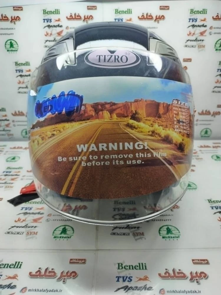 کلاه کاسکت ایمنی موتور سیکلت بدون فک برند شرکتی رنگ مشکی براق