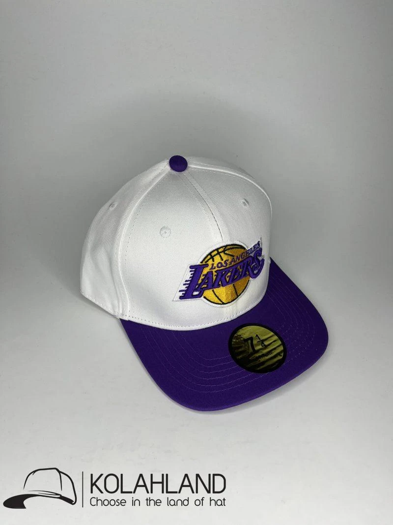 کلاه کپ فیت بک LAKERS سفید بنفش کد100