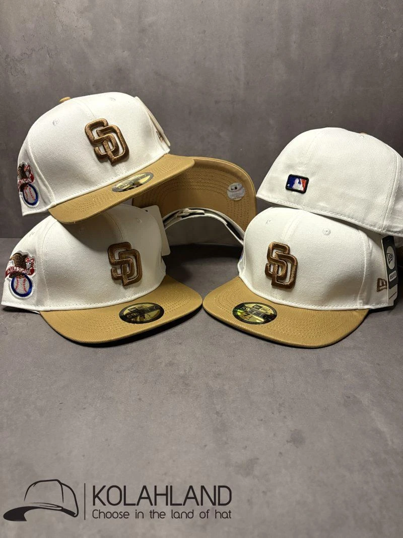 کلاه کپ فیت بک SAN DIEGO PADRES سفید کرم تیره کد236